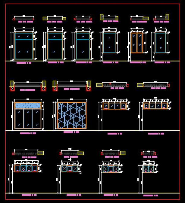 Architectural Window and Ventilator CAD Plans & Elevations